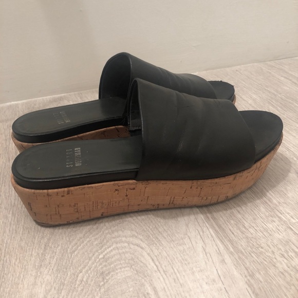 Stuart Weitzman Cork and Leather slides. Size 6 - Picture 4 of 6